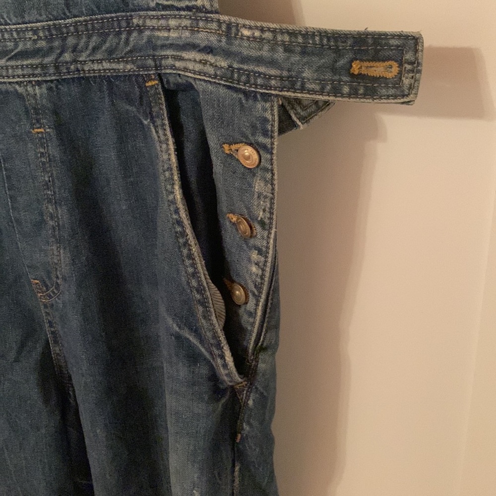 Zara denim distressed overalls - Picture 4 of 7